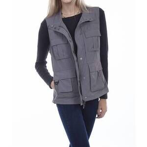 NEW SCULLY multi pocket vest in gray
